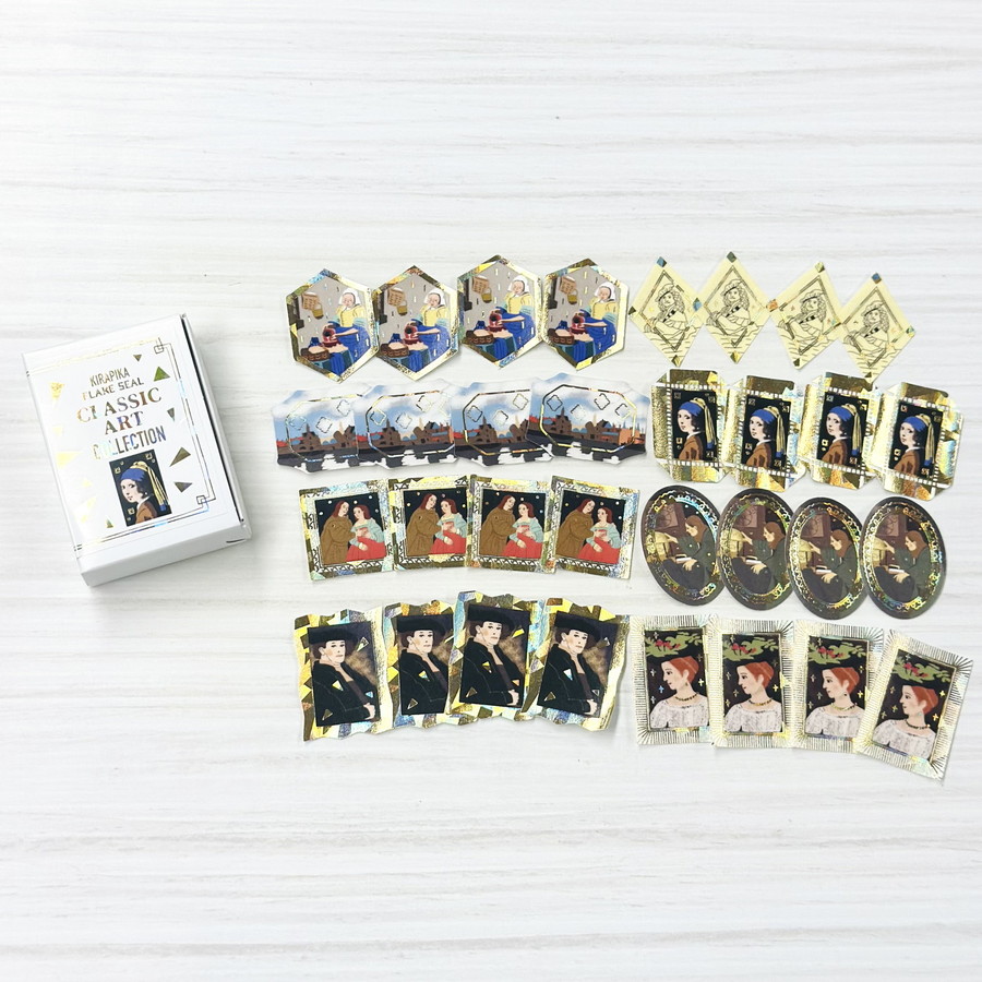 クラシックアートコレクション きらぴかフレークシール レンブラント/フェルメール