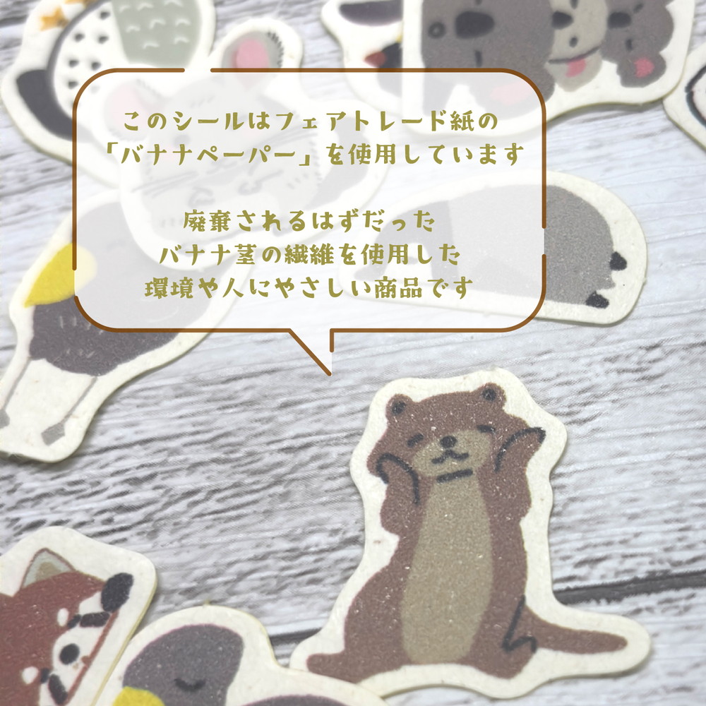 バナナペーパーフレークシール 絶滅危惧種/絶滅種 コアラ