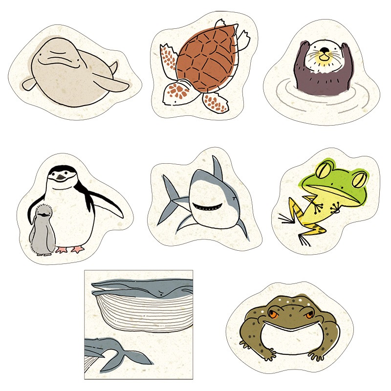 水の絶滅危惧種 バナナペーパーフレークシール