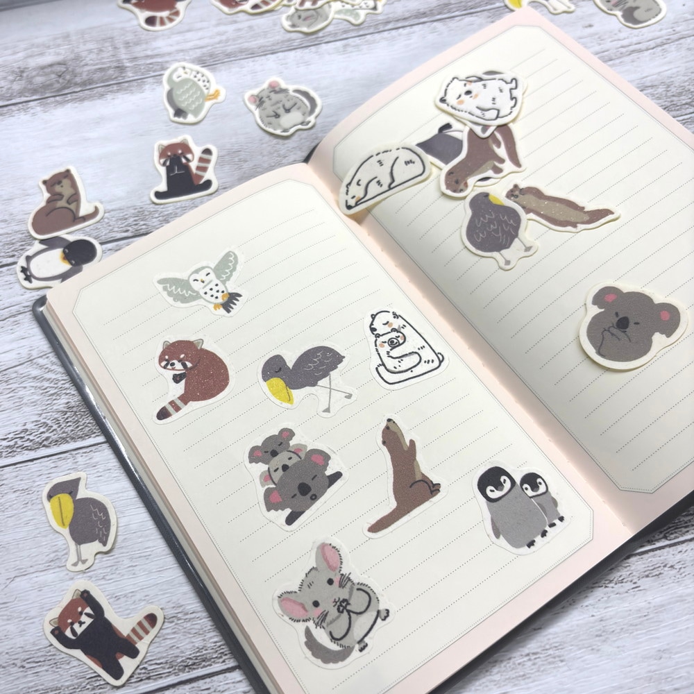 バナナペーパーフレークシール 絶滅危惧種/絶滅種 コウテイペンギン