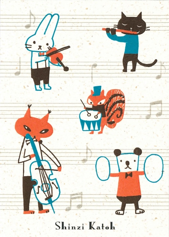 Musical バナナペーパーポストカード