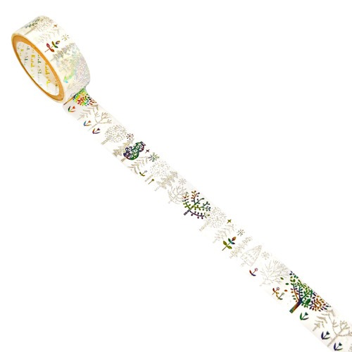 きらぴかマスキングテープ 星アカリ 木立 2色箔