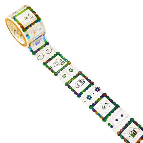 きらぴかマスキングテープ 星アカリ 27mm幅 スイートパーラー 2色箔