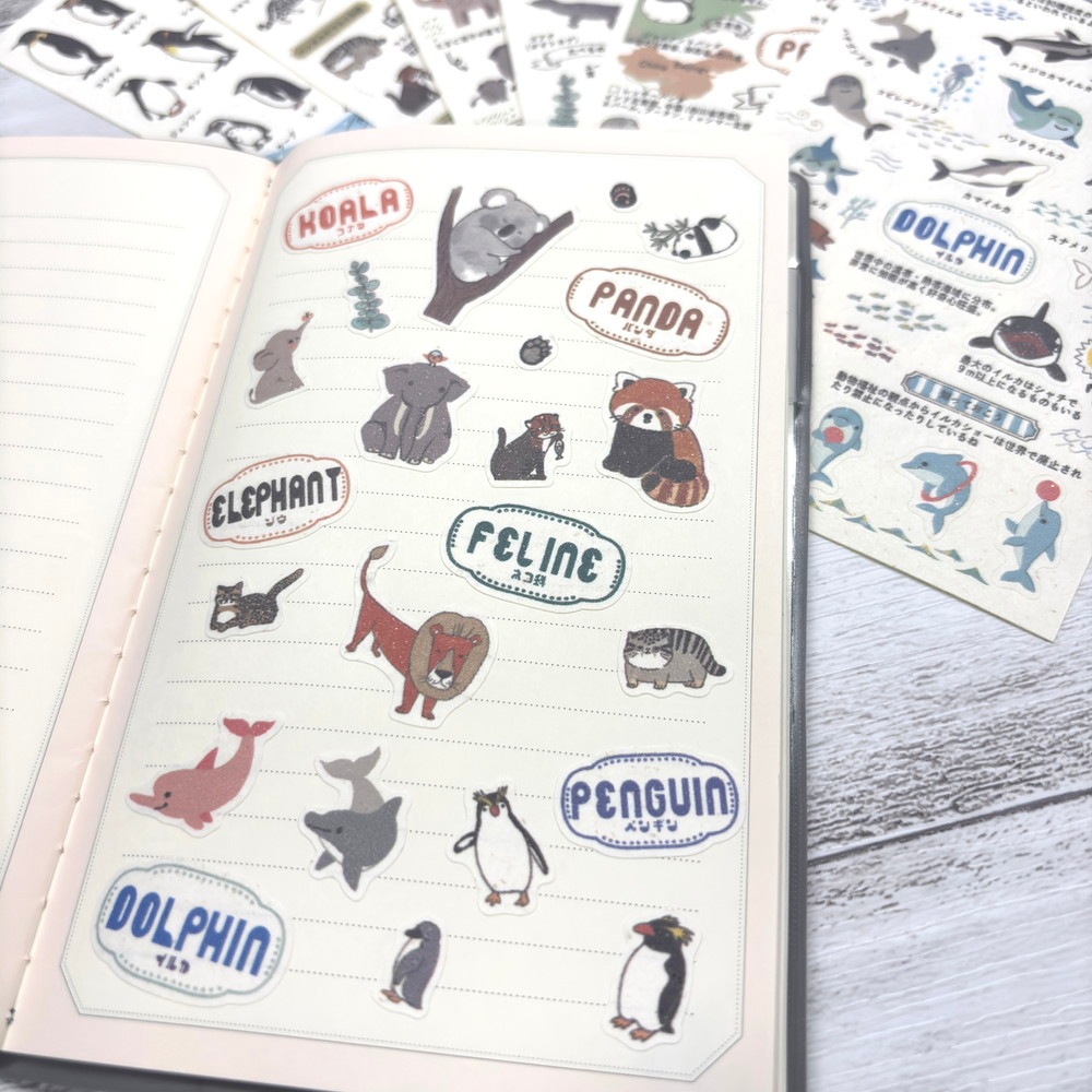 バナナペーパーシートシール 動物園のアイドル図鑑 ペンギン