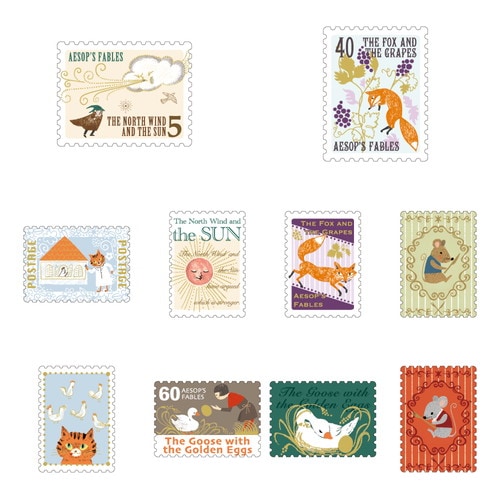 SEAL-DO x Shinzi Katoh Matchbox Sticker Set - Aesop's Fables 1