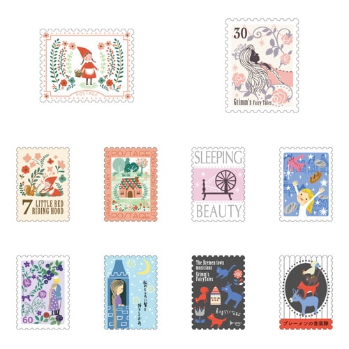 SEAL-DO x Shinzi Katoh Matchbox Sticker Set - Grimm's Fairy Tales 2