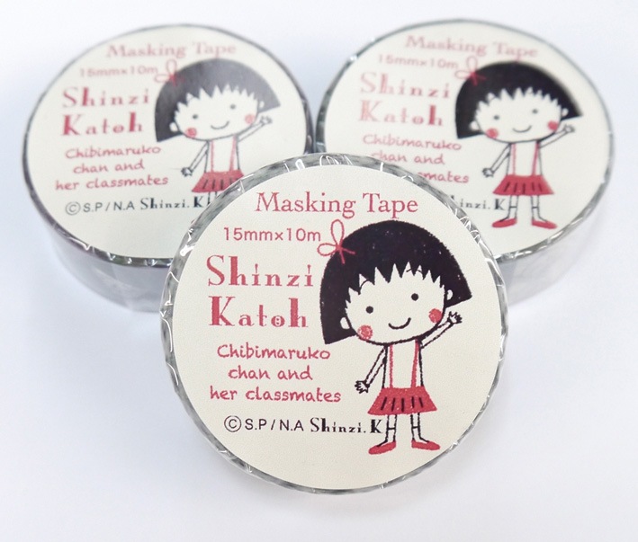 花輪クンとみぎわさん　マスキングテープ　ちびまる子ちゃん×Shinzi Katohコラボシリーズ