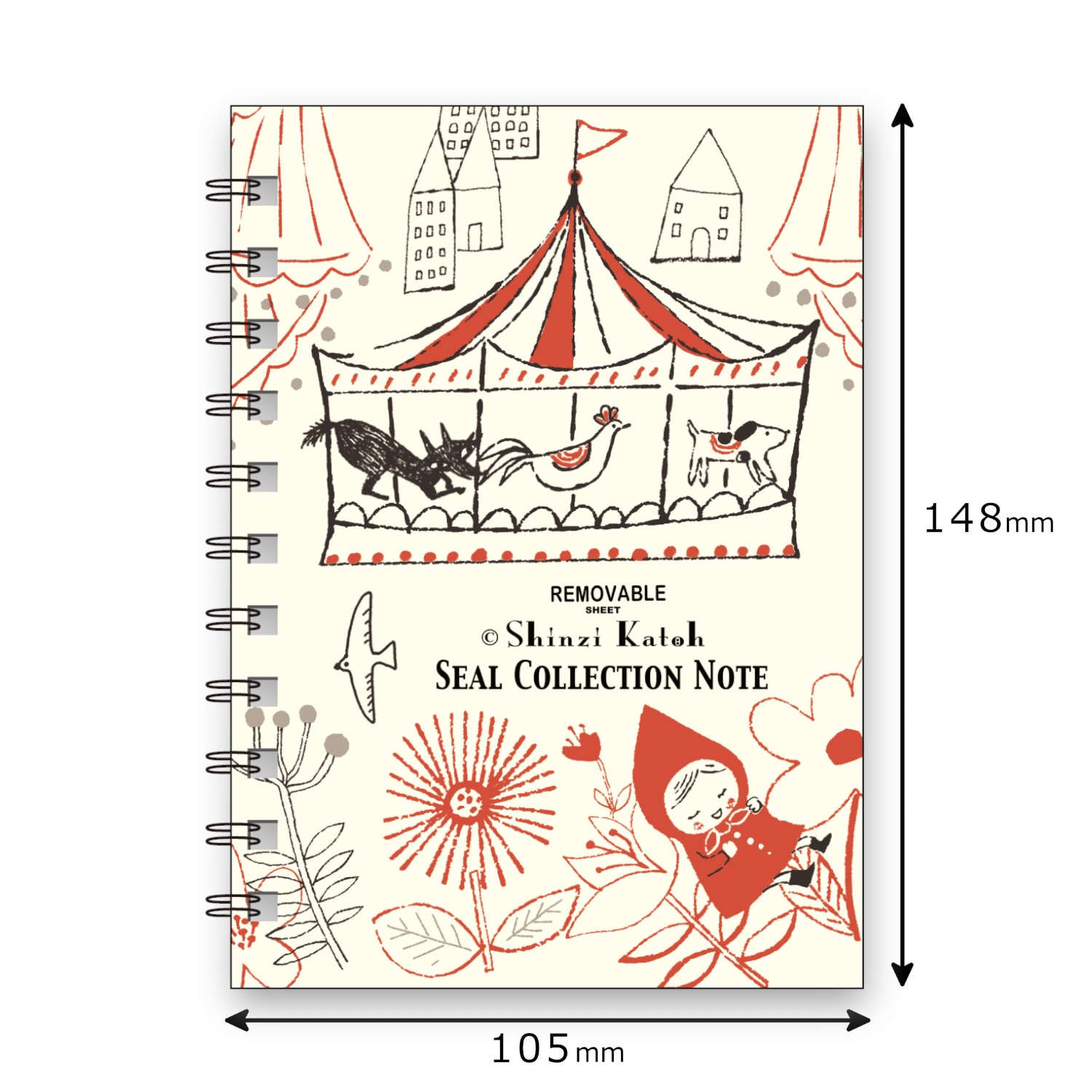 シール帳 CHUBBY RED RIDING HOOD | Shinzi Katoh Design,シール帳