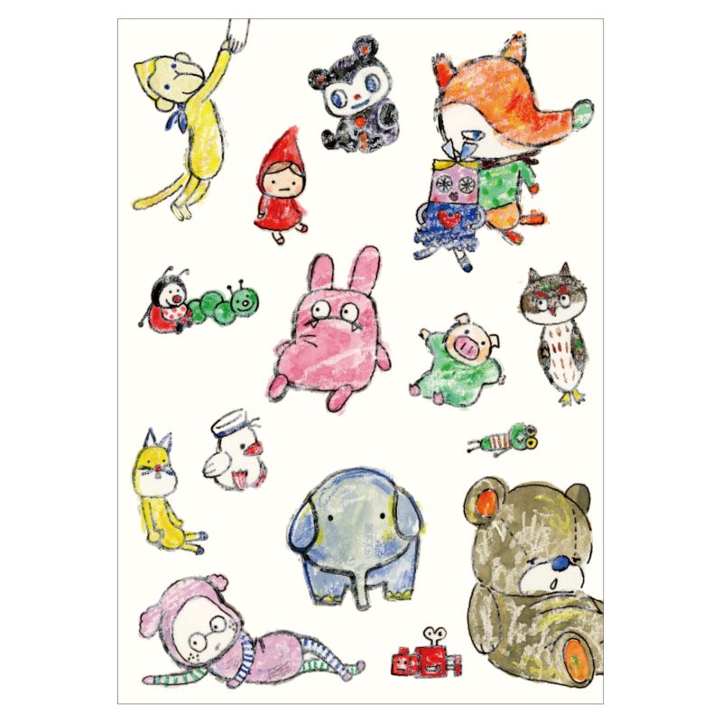 ゴッホピカチュウ イーブイ キャンバスアート Sサイズ 45×35cm