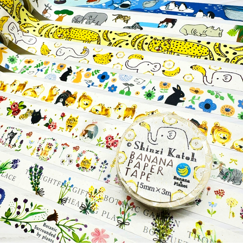 ラッキーバナナページ 絶滅危惧種セレクション 8点セットバナナペーパーフレークシール