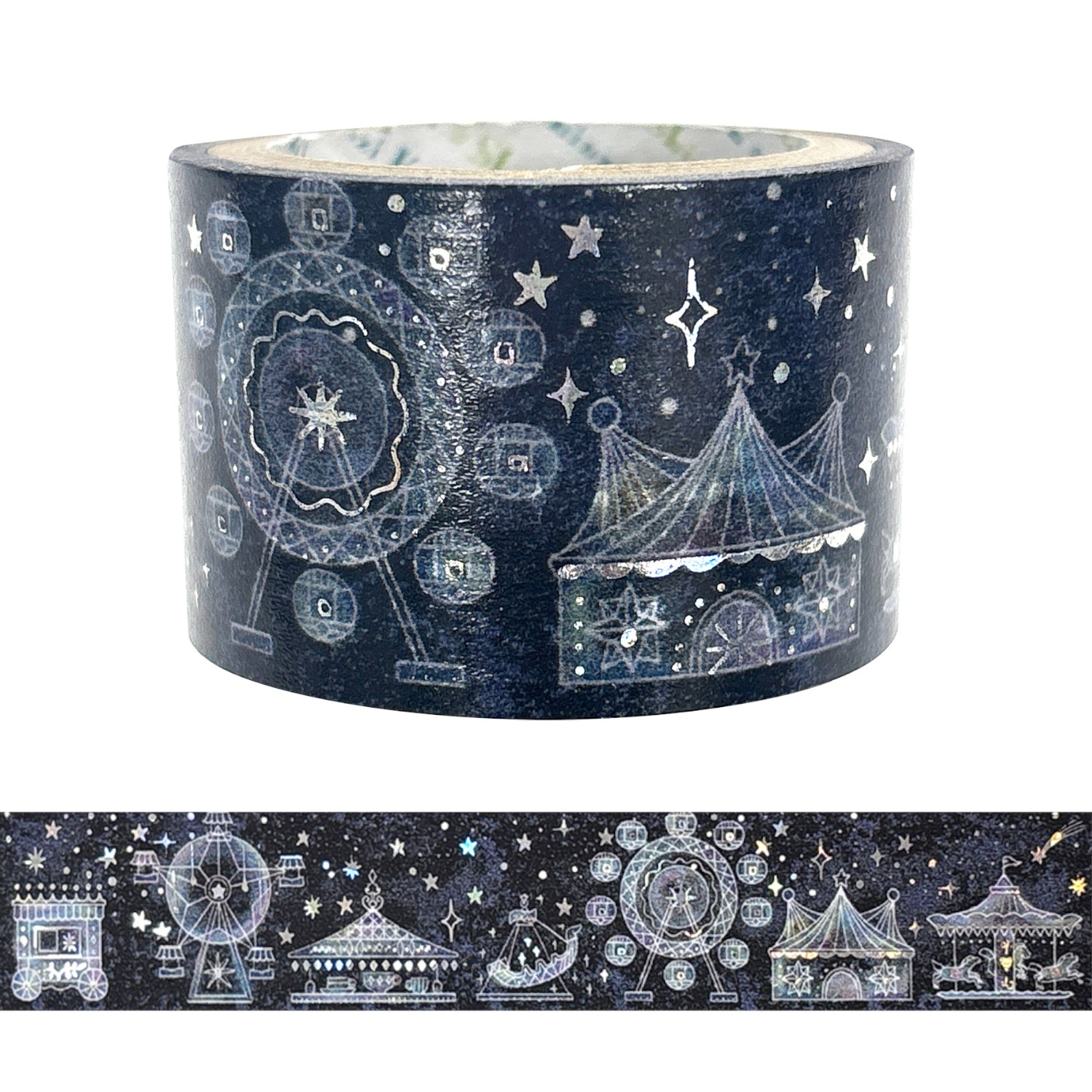 きらぴかマスキングテープ 27ｍｍ幅 夜の遊園地