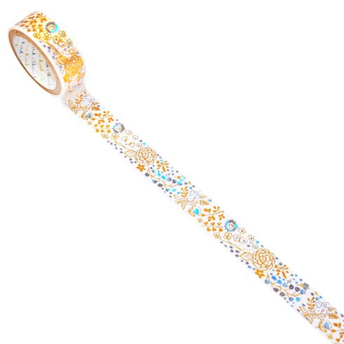 きらぴかマスキングテープ 星アカリ flower&memories 2色箔