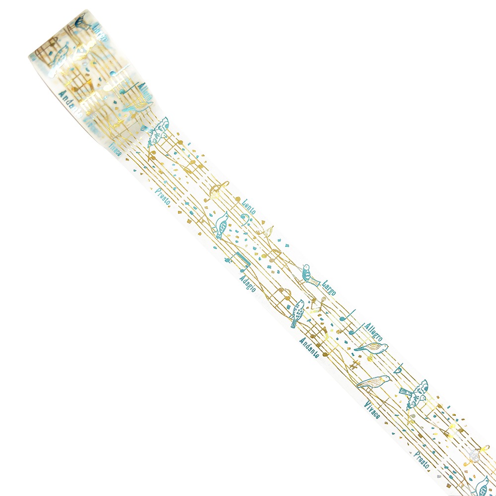 きらぴかマスキングテープ 星アカリ 27ｍｍ幅 Song 2色箔