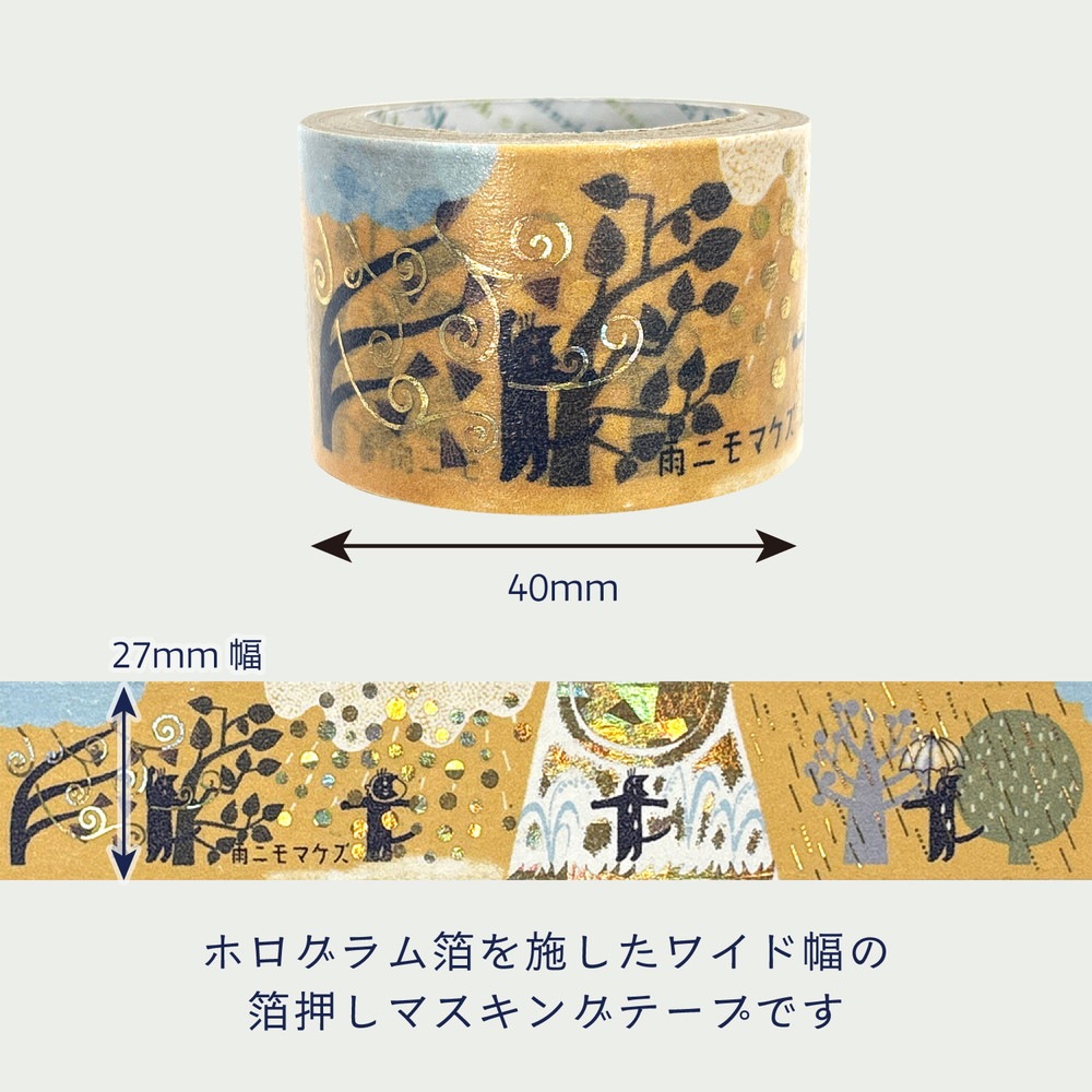 宮沢賢治幻燈館 きらぴかマスキングテープ 27ｍｍ幅 雨ニモマケズ2