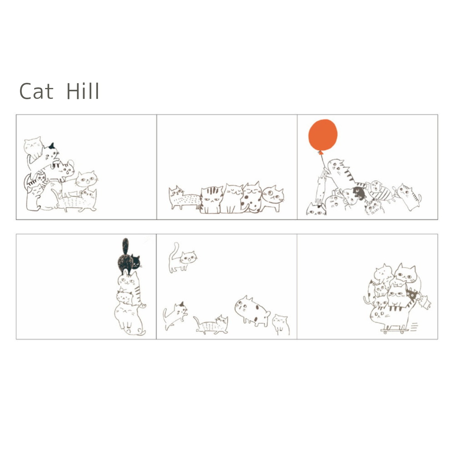 ロールふせん Cat Hill