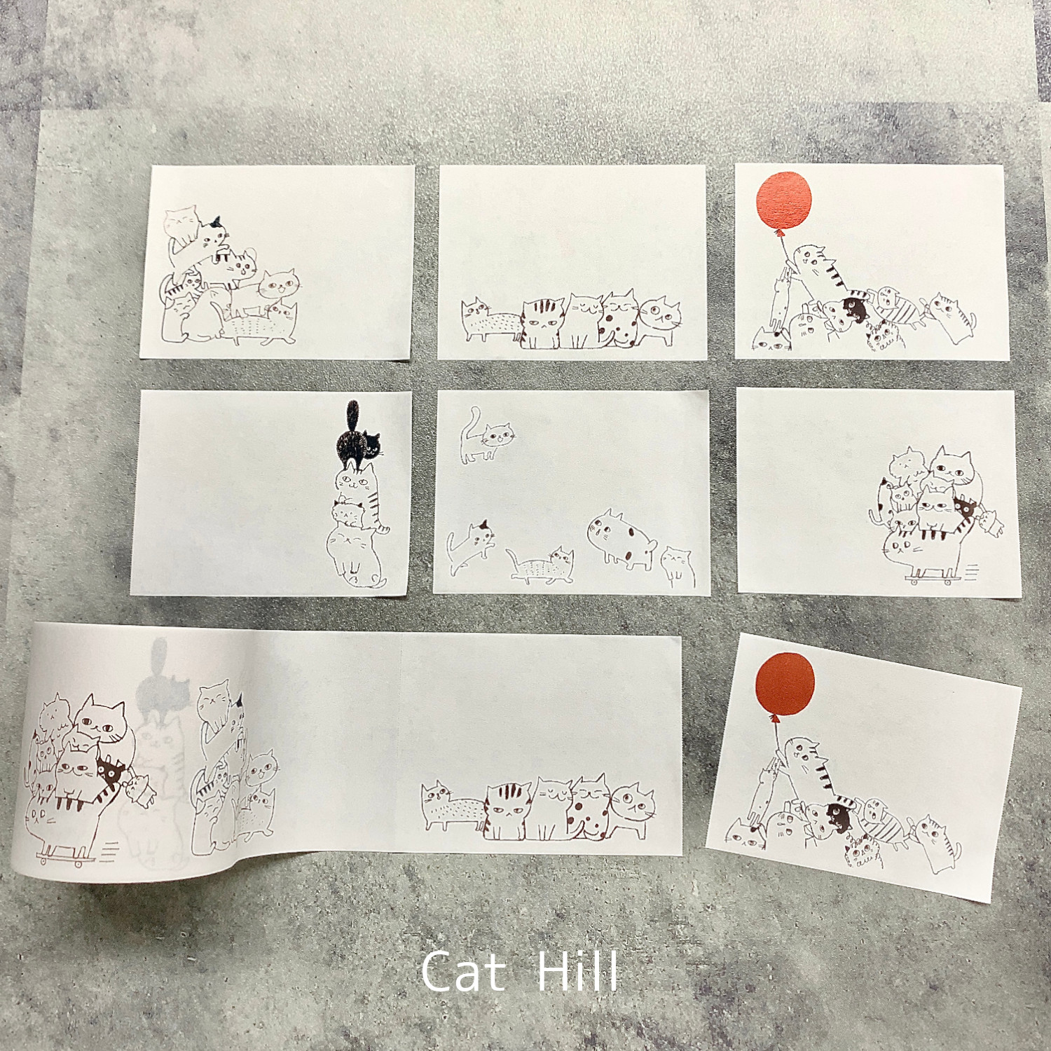 ロールふせん Cat Hill