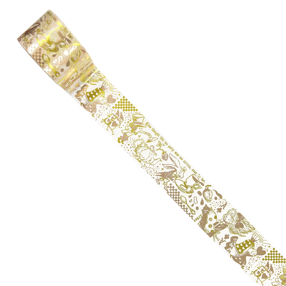 きらぴかマスキングテープ 星アカリ 27ｍｍ幅 えいえんのお茶会 2色箔