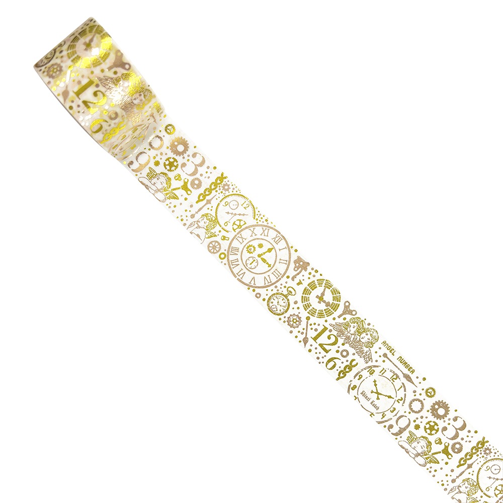 きらぴかマスキングテープ 星アカリ 27ｍｍ幅 時空間 2色箔