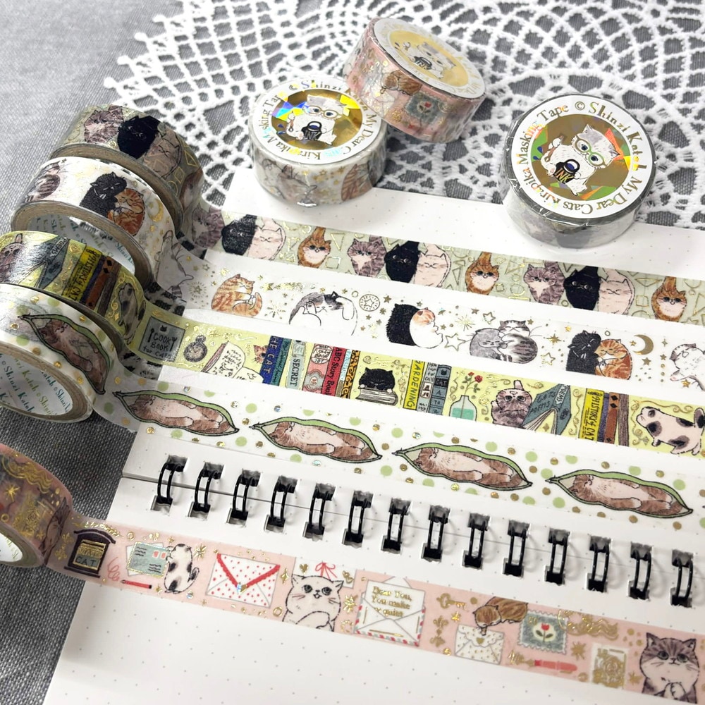 きらぴかマスキングテープ My Dear Cats cats & books