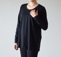 【50%OFF】オーガニックコットンSicily ロングスリーブTシャツ（ブラック）Danefae|Women|タイプから探す