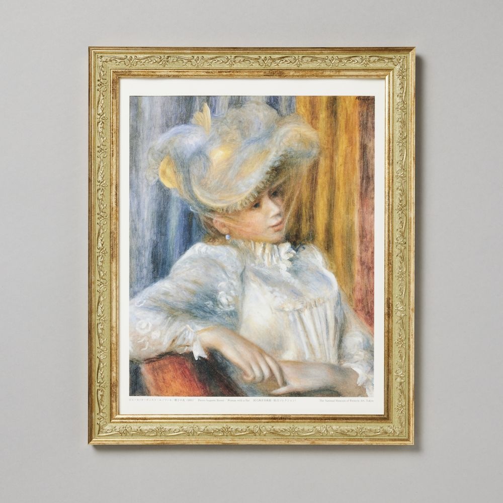 硝子絵画 女性像 木製フレーム付き フレームセット 帽子の女 | はがき・額絵 | 国立西洋美術館SHOP