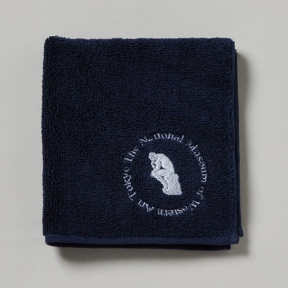 タオルハンカチ<br>考える人　ナイトブルー