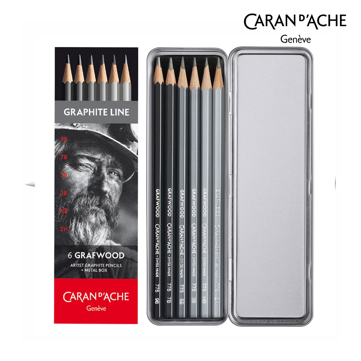 カランダッシュ(Caran d'Ache) 0775-306 グラフウッド メタルボックス (619716)