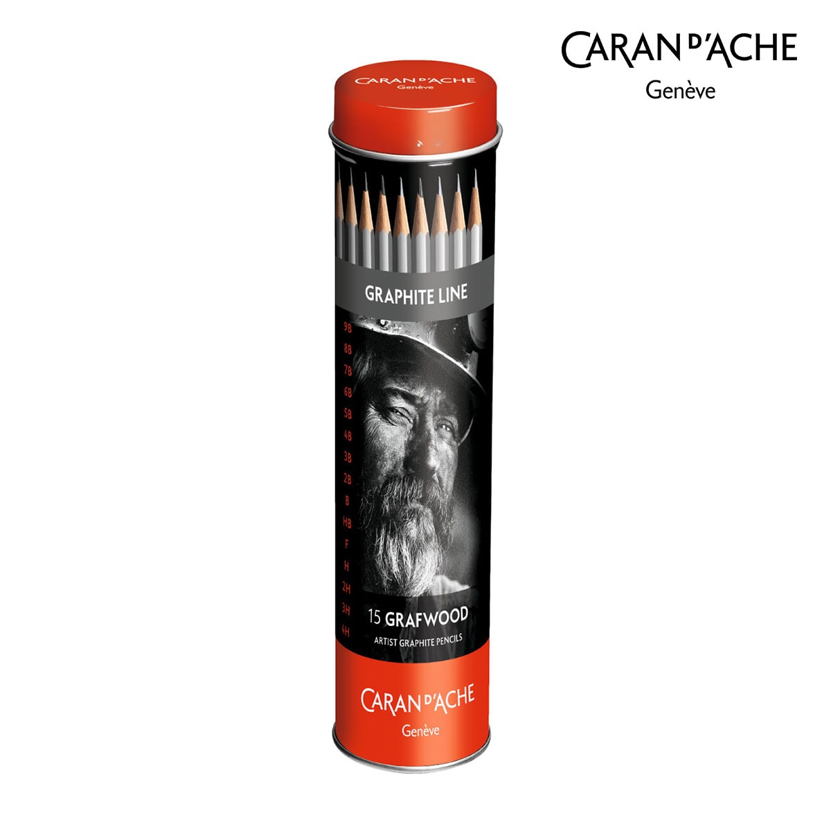 カランダッシュ(Caran d'Ache) 0775-315 グラフウッド 15本筒缶 (619717)