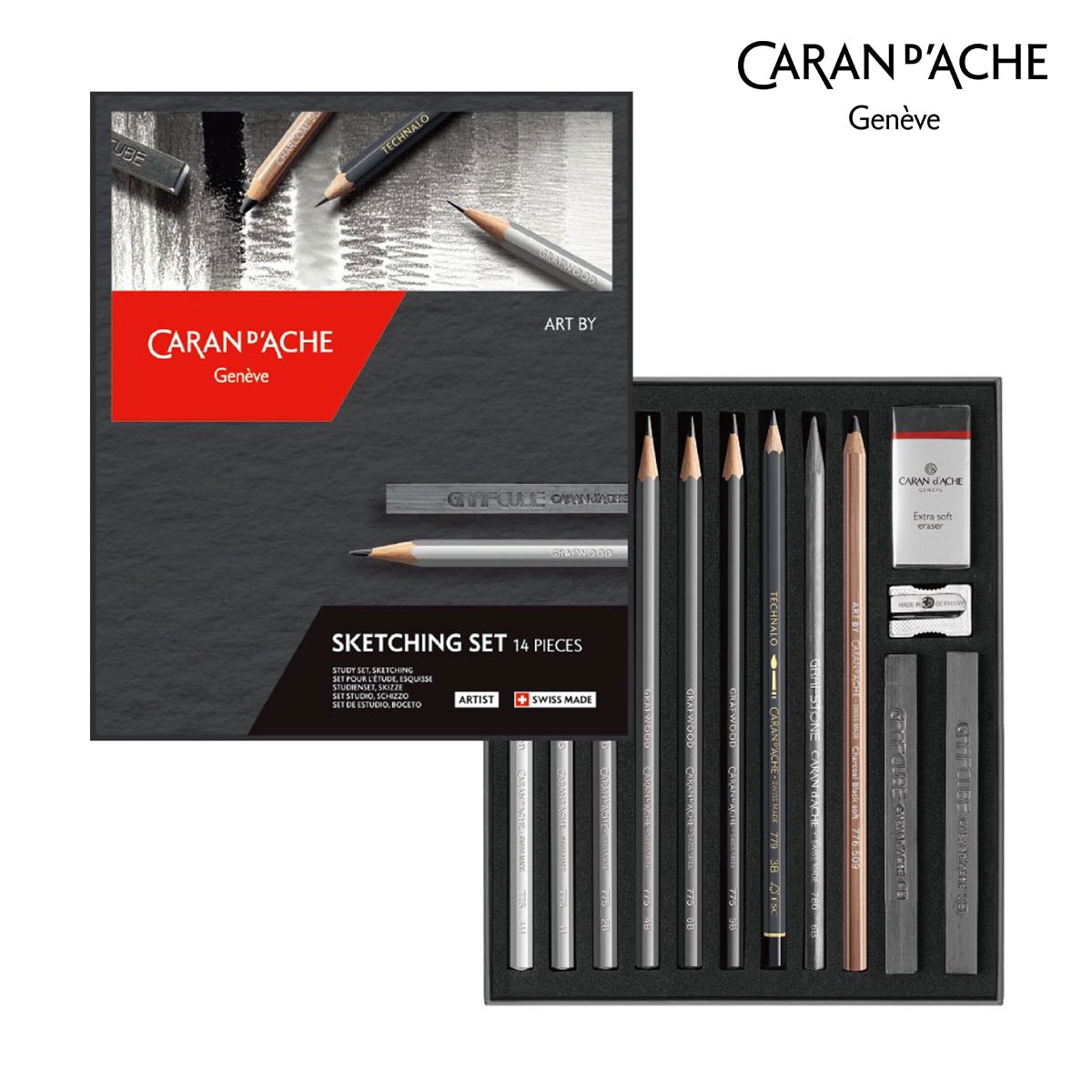 カランダッシュ(Caran d'Ache) 0776-714 アート by カランダッシュスケッチングセット (619486)