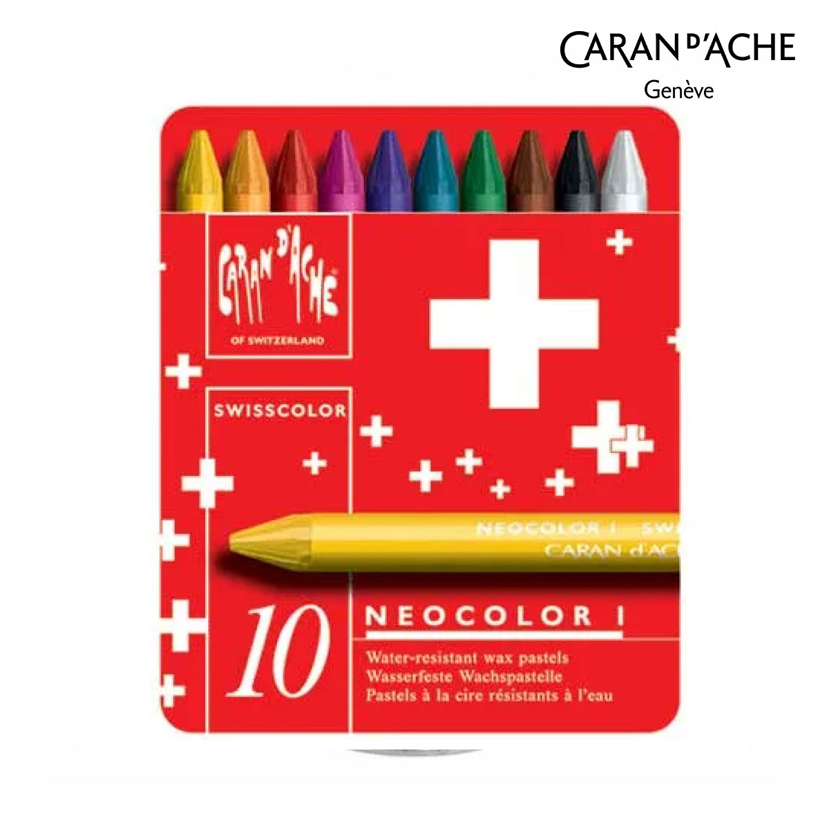 カランダッシュ(Caran d'Ache) 7000-710 スイスカラークレヨン10色セット (619605) ネオカラー1