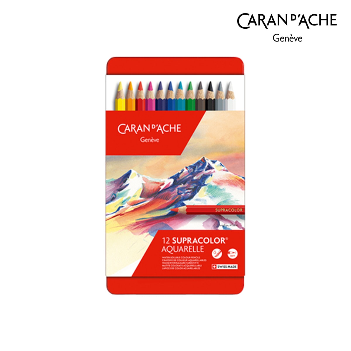 カランダッシュ(Caran d'Ache) 3888-312 スプラカラーソフト 色鉛筆 12色セット (618242)