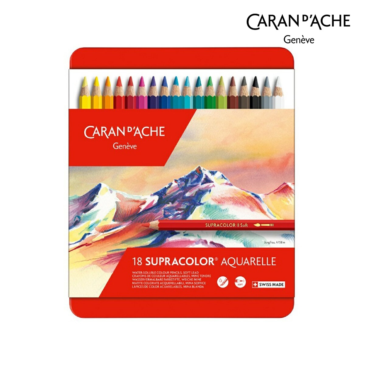 カランダッシュ(Caran d'Ache) 3888-318 スプラカラーソフト 色鉛筆 18色セット (618243)