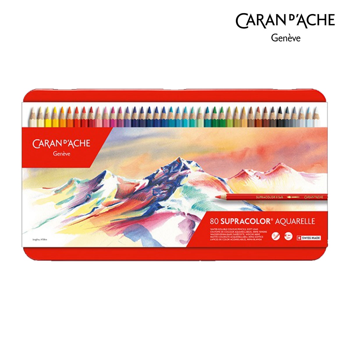 カランダッシュ(Caran d'Ache) 3888-380 スプラカラーソフト 色鉛筆 80色セット (618246)