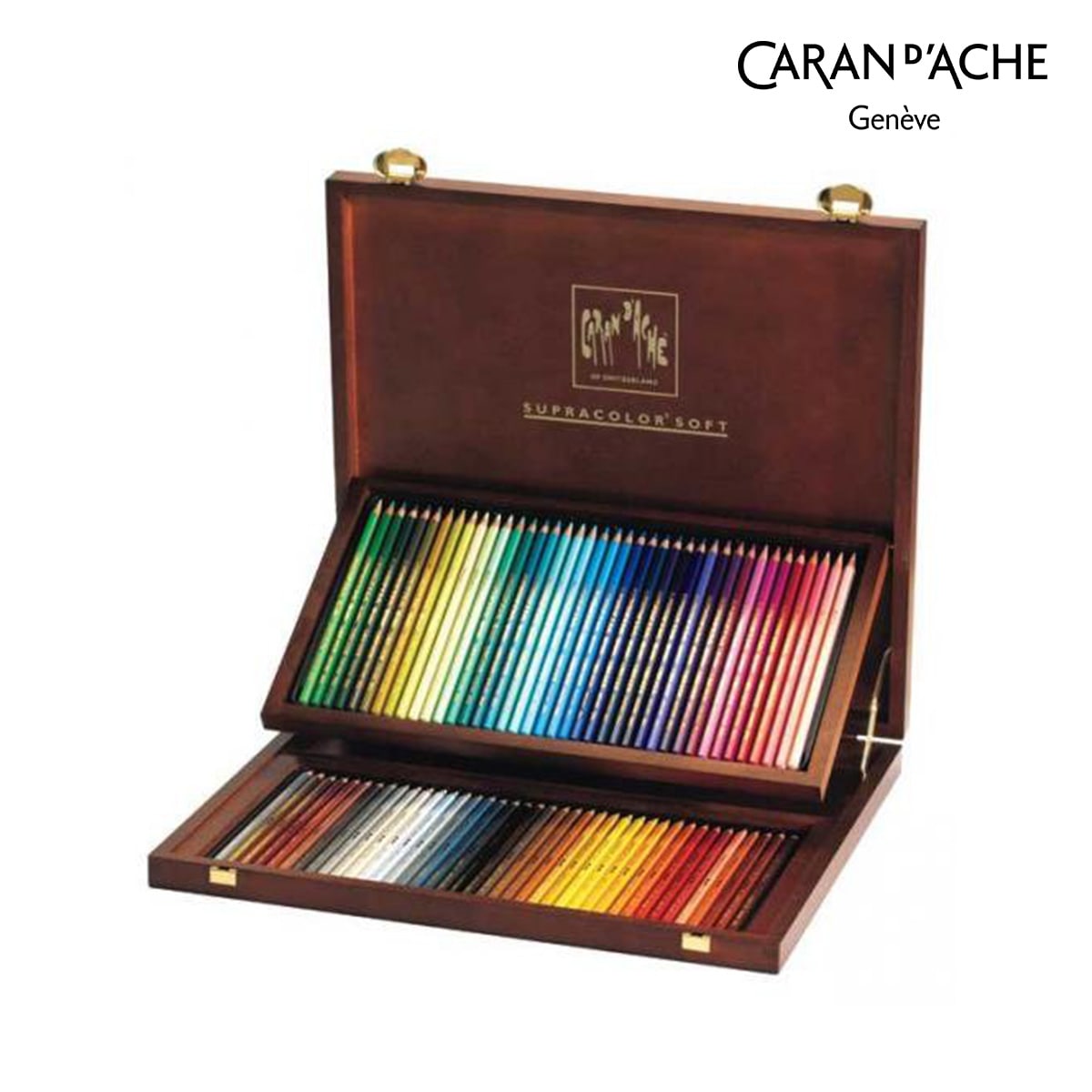 カランダッシュ(Caran d'Ache) 3888-480 スプラカラーソフト 色鉛筆 80色木箱セット (618248)