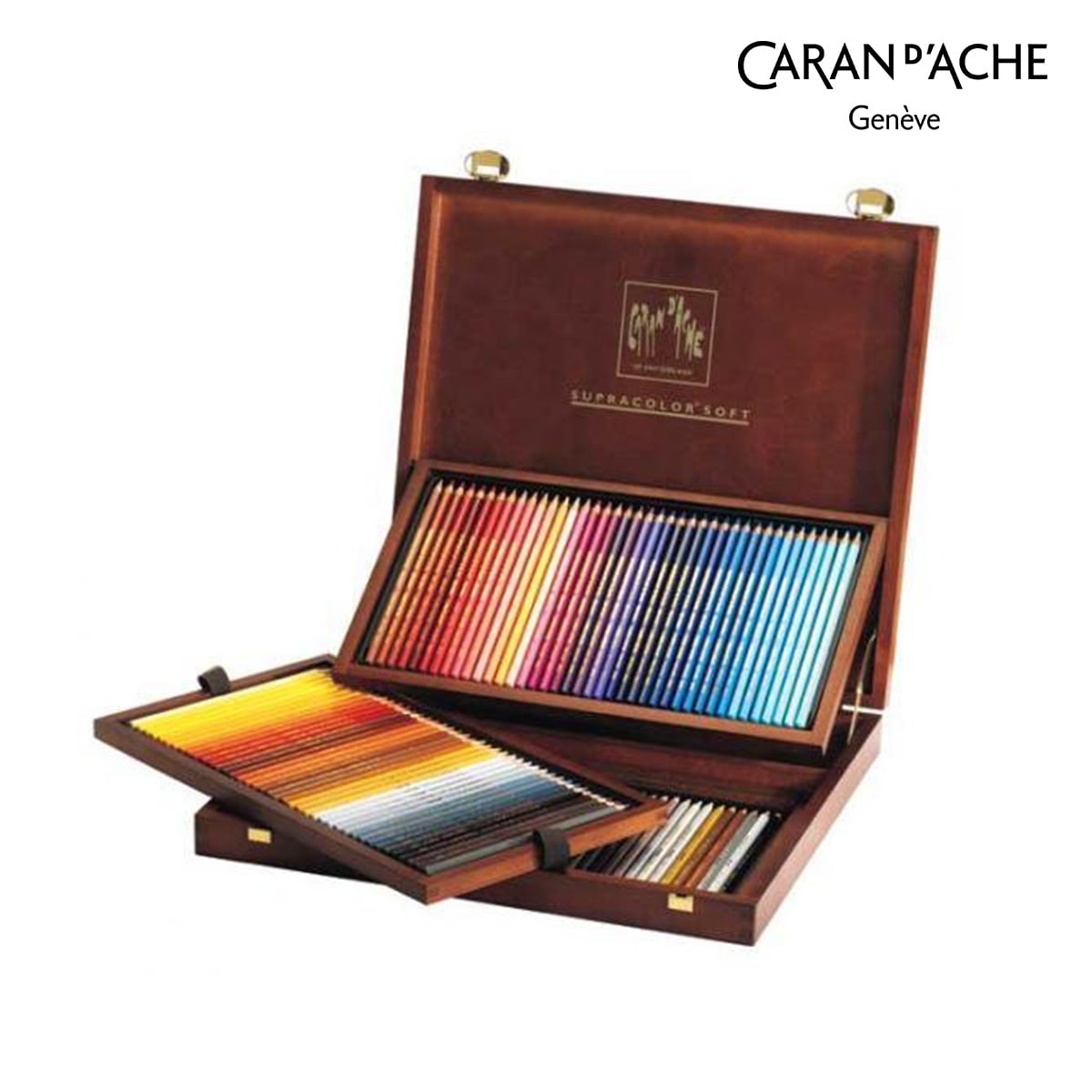 カランダッシュ(Caran d'Ache) 3888-920 スプラカラーソフト 色鉛筆 120色木箱セット (618249)