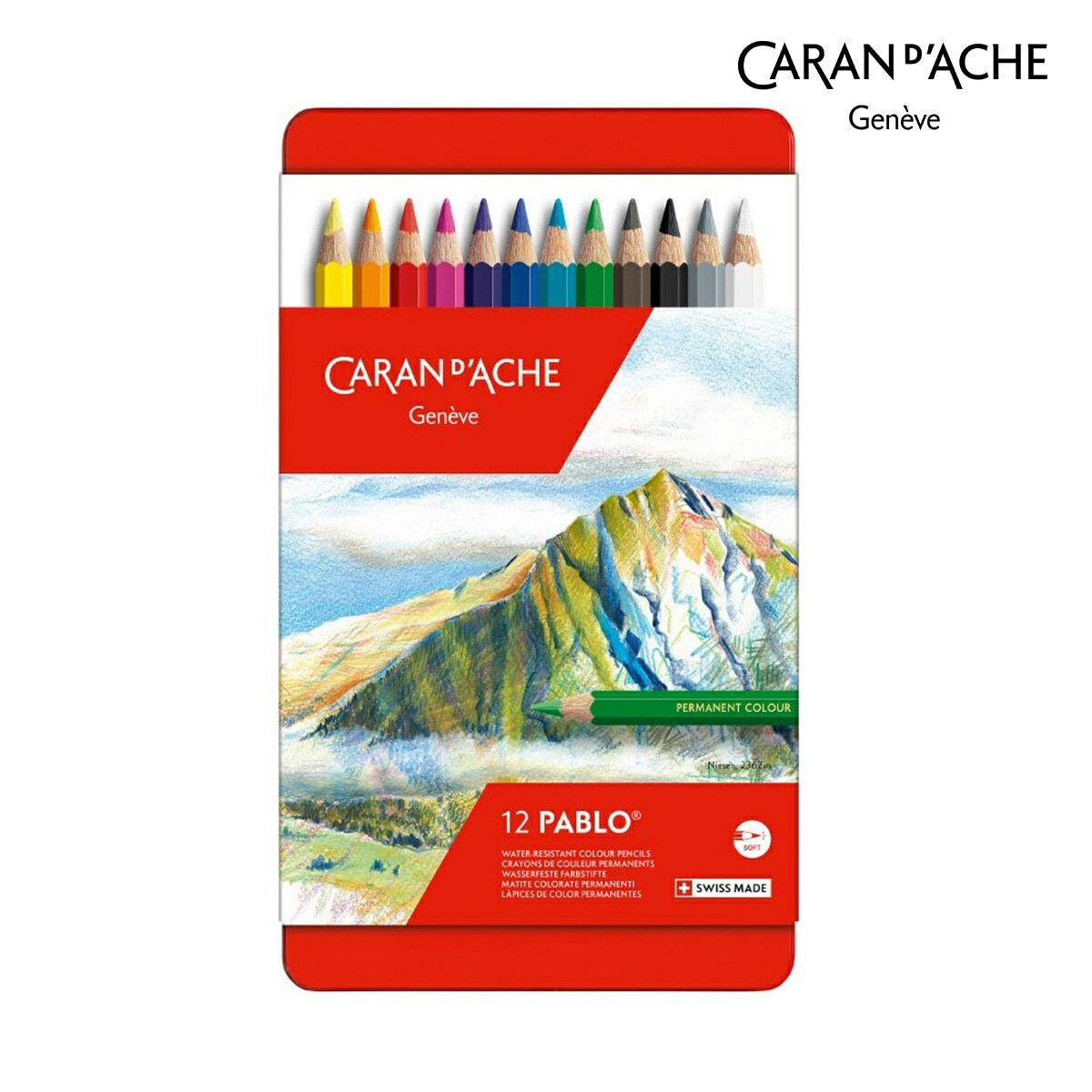 カランダッシュ(Caran d'Ache) 0666-312 パブロ色鉛筆 12色セット