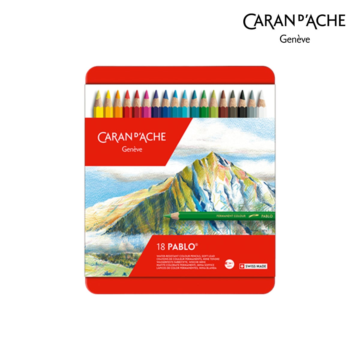 カランダッシュ(Caran d'Ache) 0666-318 パブロ色鉛筆 18色セット