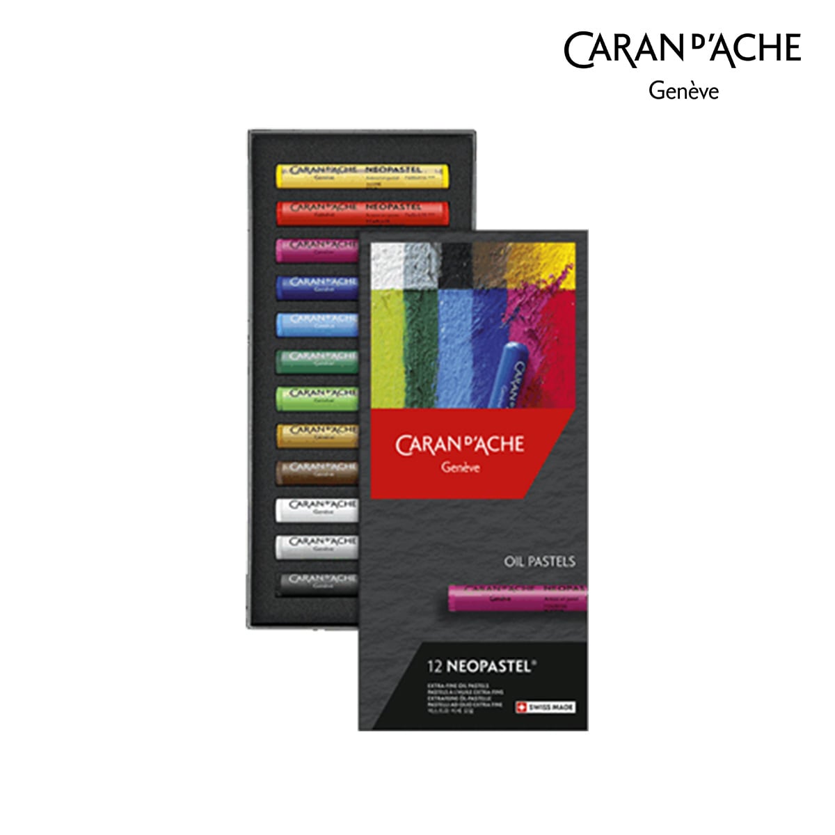 カランダッシュ(Caran d'Ache) 7400-312 ネオパステル 12色セット 紙箱入 (619431)