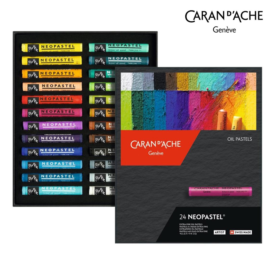 カランダッシュ(Caran d'Ache) 7400-324 ネオパステル 24色セット 紙箱入 (619432)