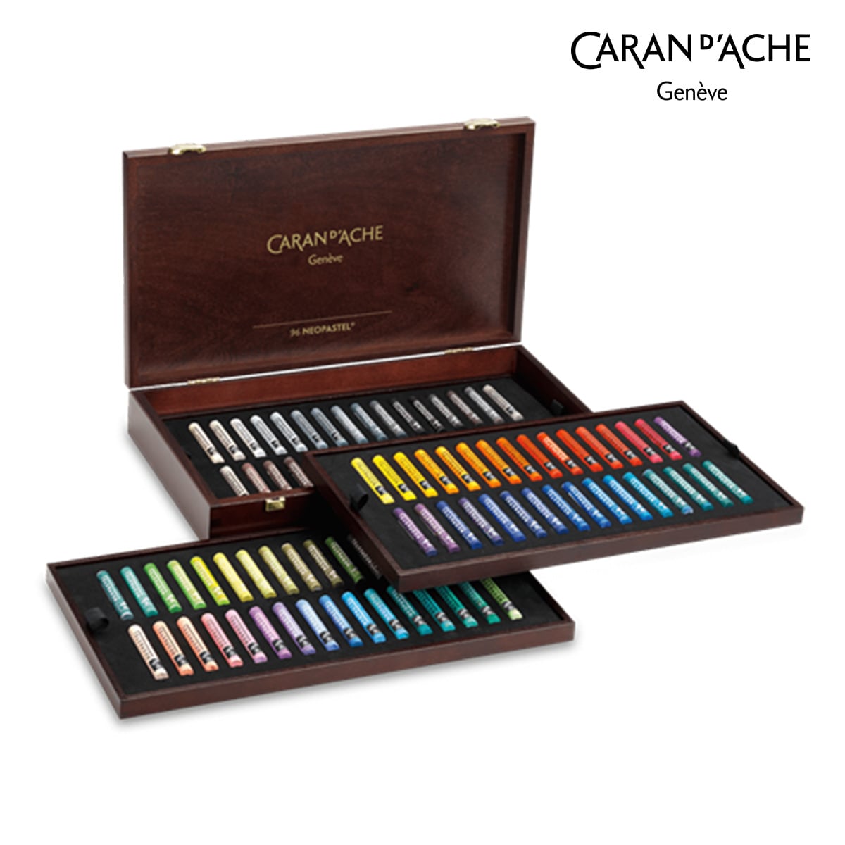 カランダッシュ(Caran d'Ache) 7400-996 ネオパステル 96色セット 木箱 (619435)