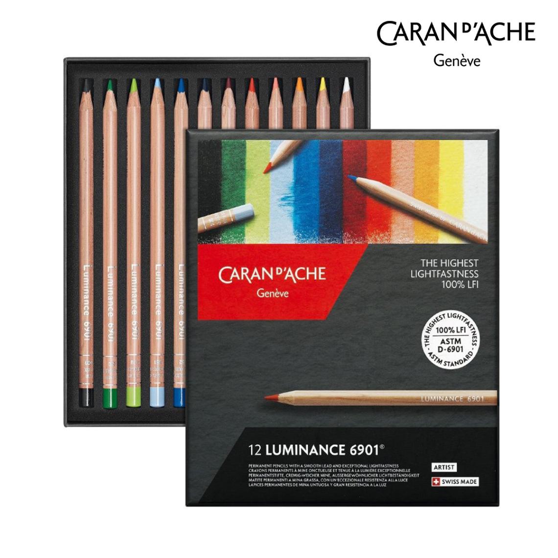 カランダッシュ(Caran d'Ache) 6901-712 ルミナンス 6901 12色セット 紙箱入 (619829)