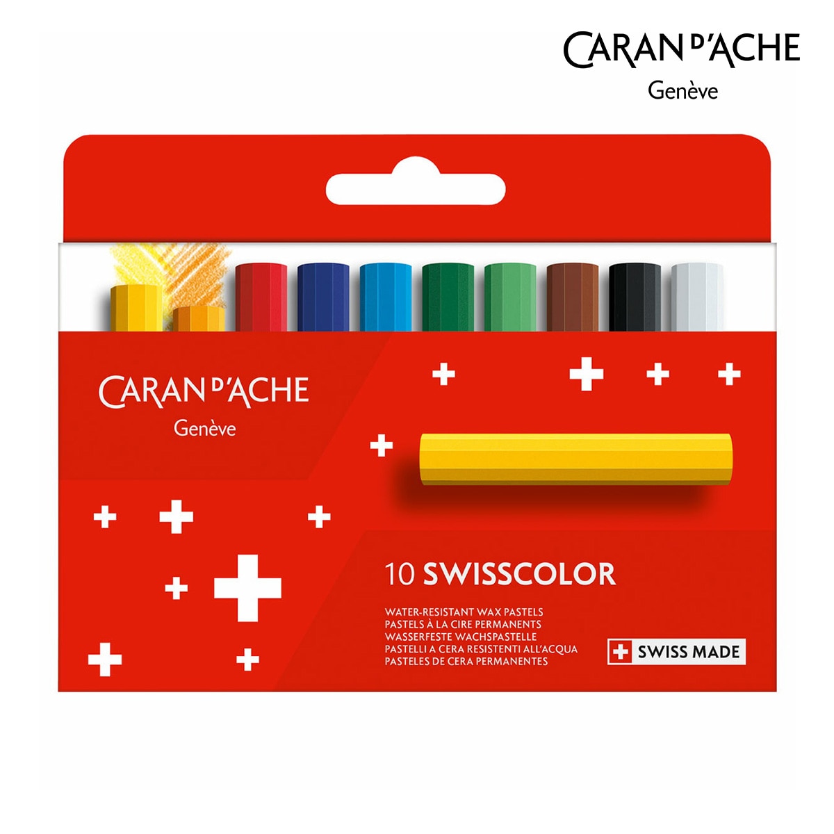 カランダッシュ(Caran d'Ache) 7002-810 スイスカラー油性パステル10色 紙箱 (619467)
