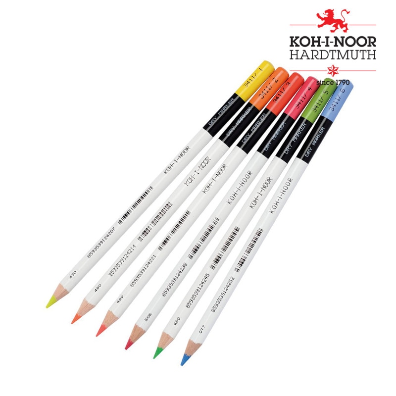 コヒノール(KOH-I-NOOR) 蛍光色鉛筆 3415(6色セット) 3415006001TE
