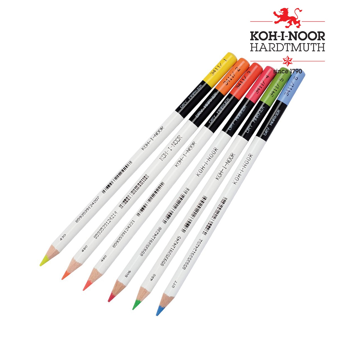 コヒノール(KOH-I-NOOR) 蛍光色鉛筆 3415(6色セット) 3415006001TE (520587)