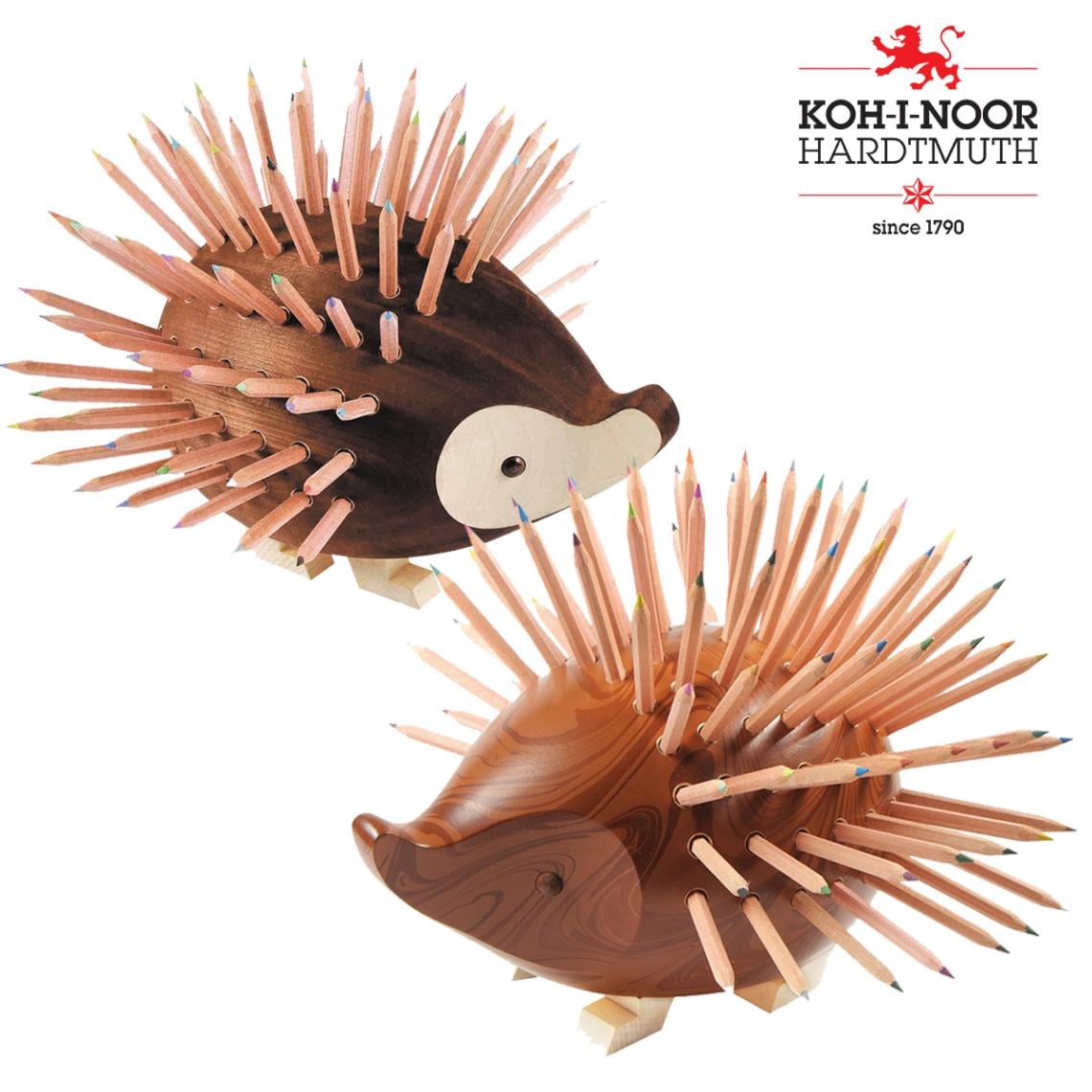 【KOH-I-NOOR/コヒノール】ハリネズミ型色鉛筆スタンド(ダークブラウン・大) KOH-I-NOOR コヒノール 色鉛筆 ハリネズミ型色鉛筆スタンド（大） 96本