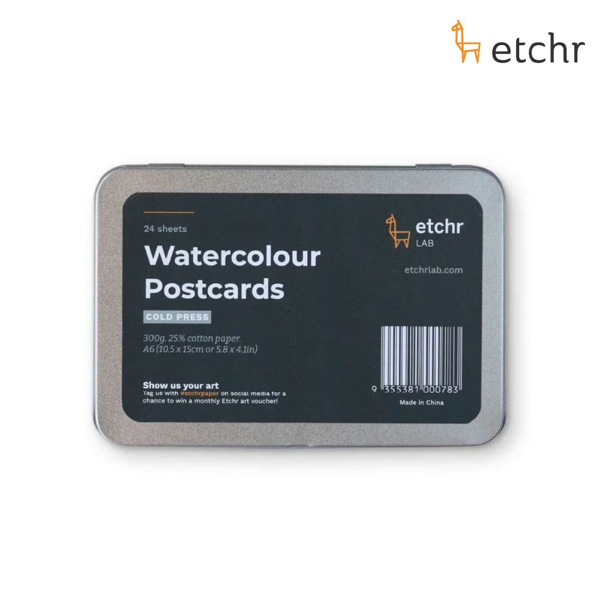エッチャー(Etchr) 水彩紙 ポストカード 中目 300g 24枚入 (275238)
