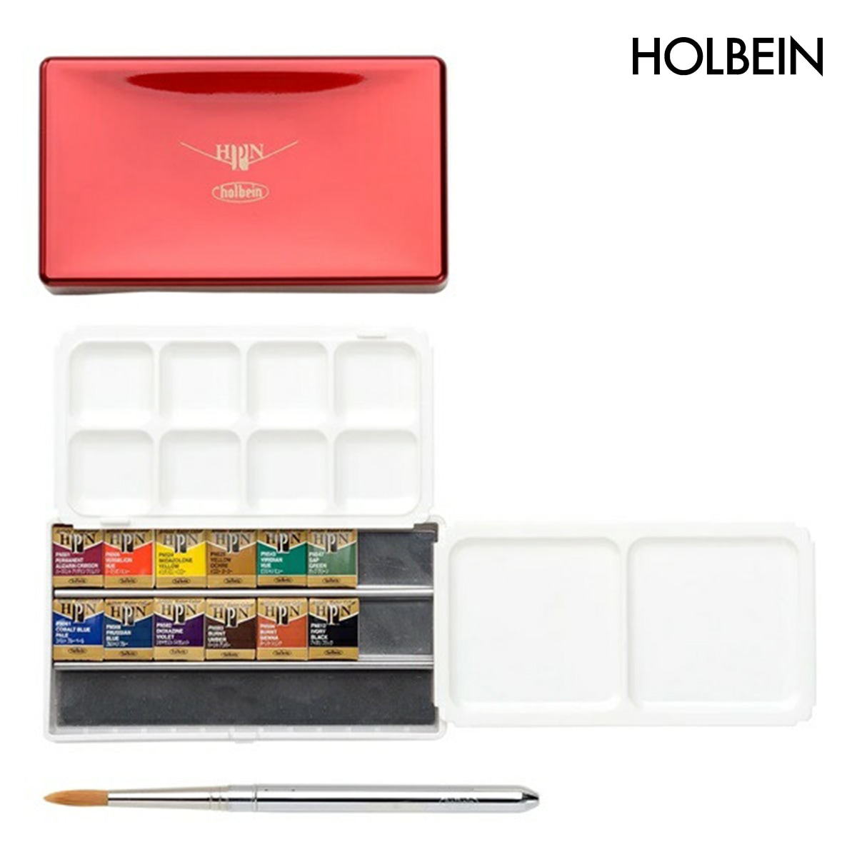 ホルベイン 固形水彩 アーチストパンカラー 12色セット (パームボックス) PN691 (2691)