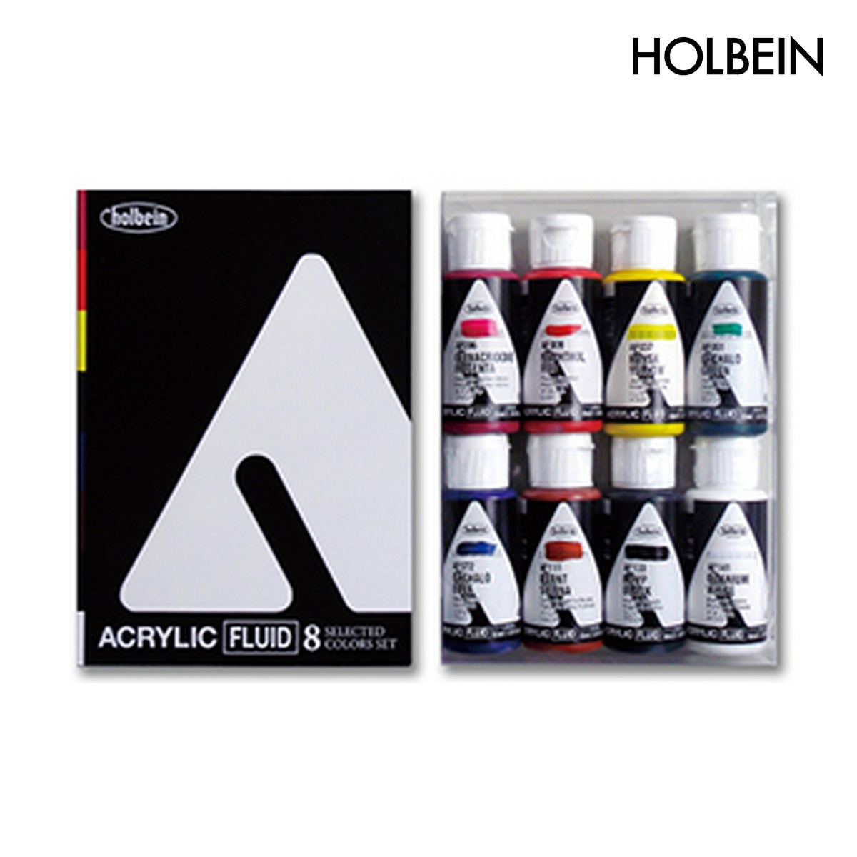 ホルベイン アクリリックカラー フルイド 35ml 8色セット AF191 (15191)