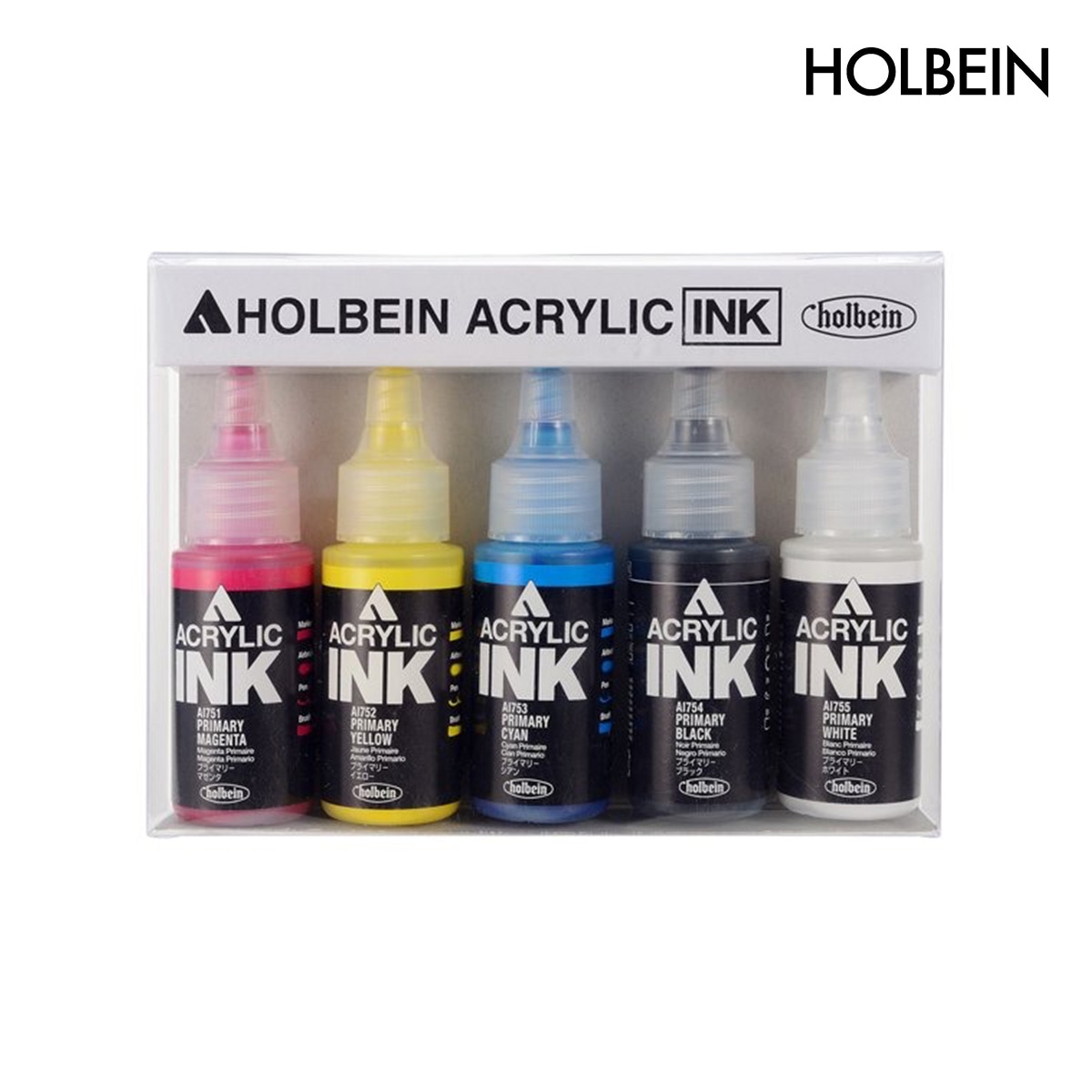 ホルベイン アクリリックインク 30ml 5色プライマリーセット AI792  (15792)