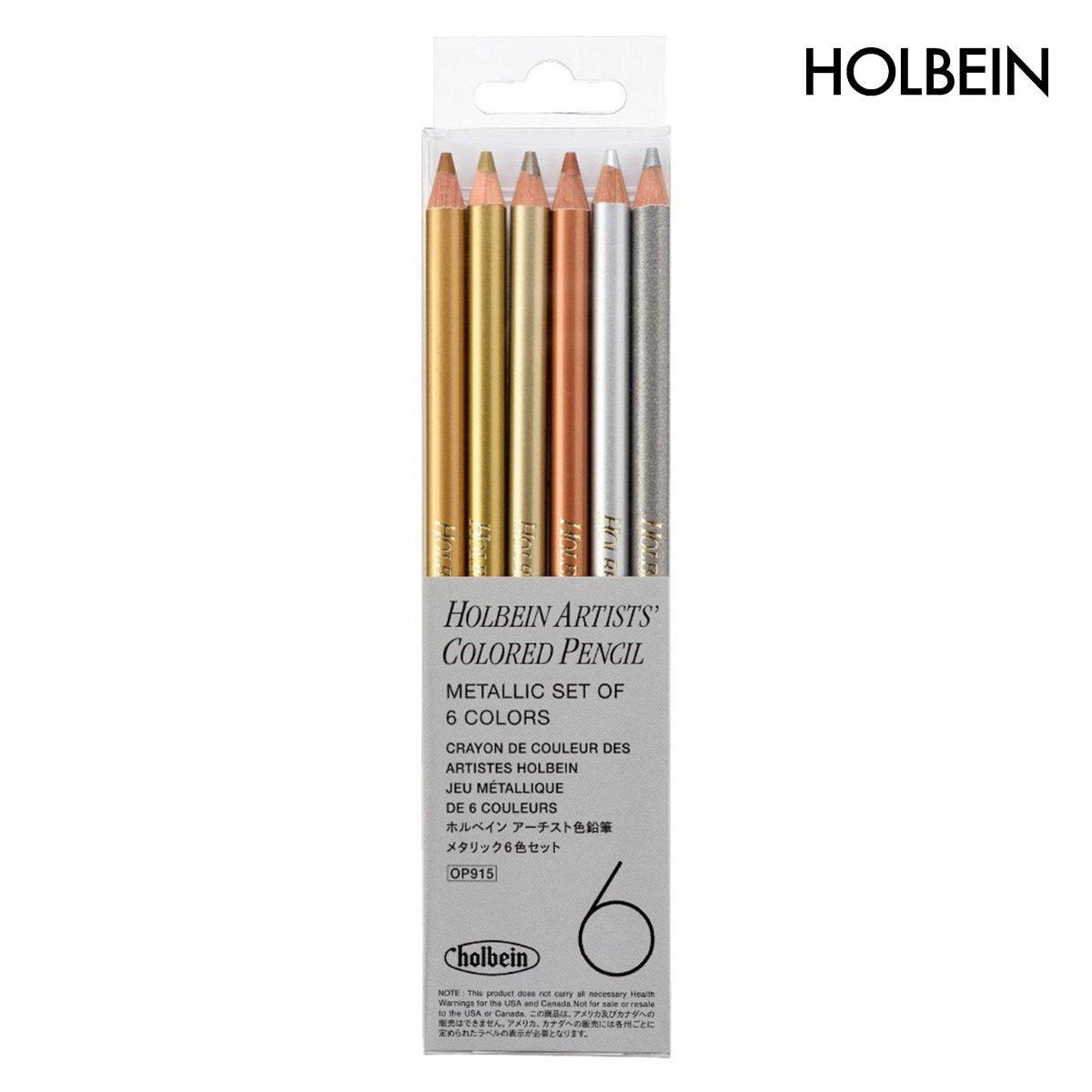 ホルベイン アーチスト色鉛筆セット 6色セット メタリック OP915 (20915)